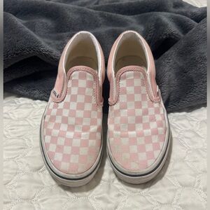 Kids Checkered Slip On Vans